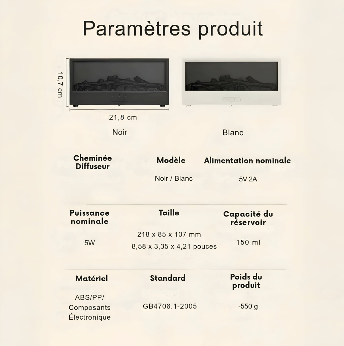 Cheminée Diffuseur d'arômes Oralysse