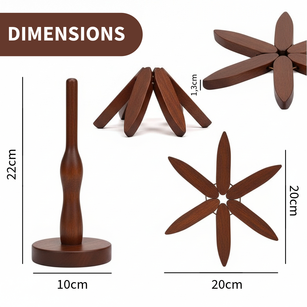 Dessous de plat pliable en bois Oralysse